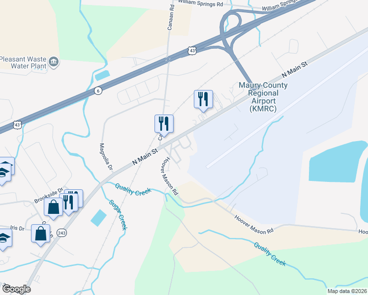 map of restaurants, bars, coffee shops, grocery stores, and more near 101-109 Walton Cir in Mt Pleasant