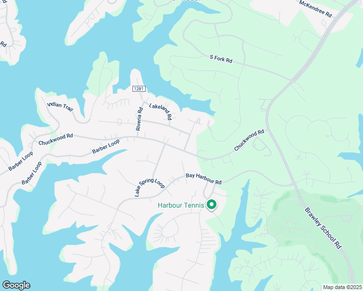 map of restaurants, bars, coffee shops, grocery stores, and more near Chuckwood Road in Mooresville