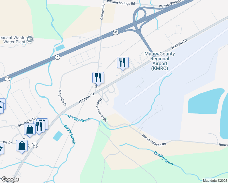 map of restaurants, bars, coffee shops, grocery stores, and more near 109 Walton Cir in Mt Pleasant