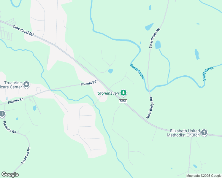 map of restaurants, bars, coffee shops, grocery stores, and more near 23 Carriage Creek Drive in Smithfield