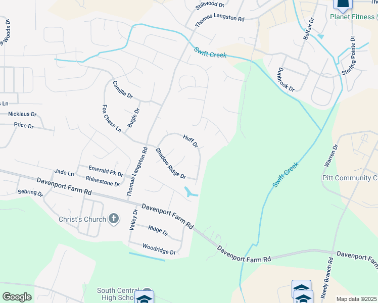 map of restaurants, bars, coffee shops, grocery stores, and more near 2103 Cameron Court in Winterville
