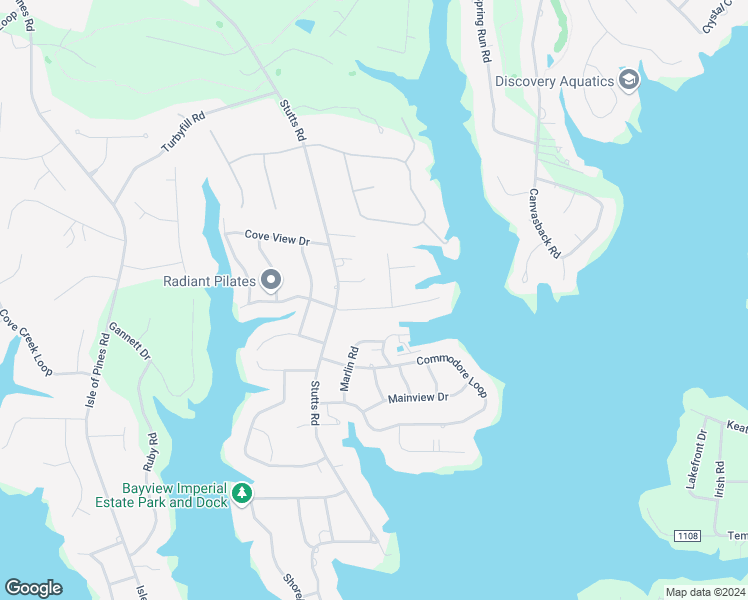 map of restaurants, bars, coffee shops, grocery stores, and more near 125 Peninsula Drive in Mooresville