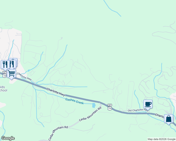map of restaurants, bars, coffee shops, grocery stores, and more near 130 Boulder Way in Asheville