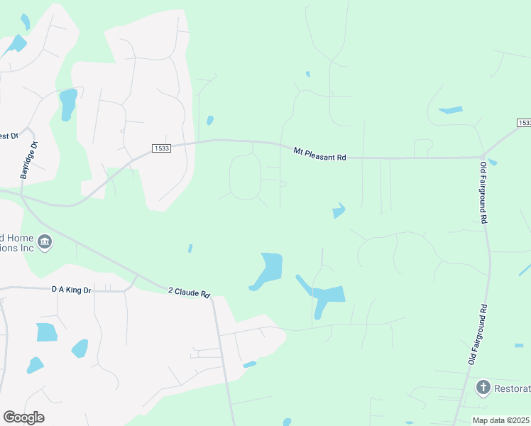 map of restaurants, bars, coffee shops, grocery stores, and more near 60 Rodney Court in Johnston County