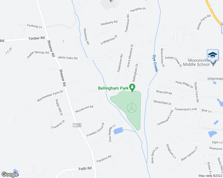map of restaurants, bars, coffee shops, grocery stores, and more near 114 Sherman Oaks in Mooresville