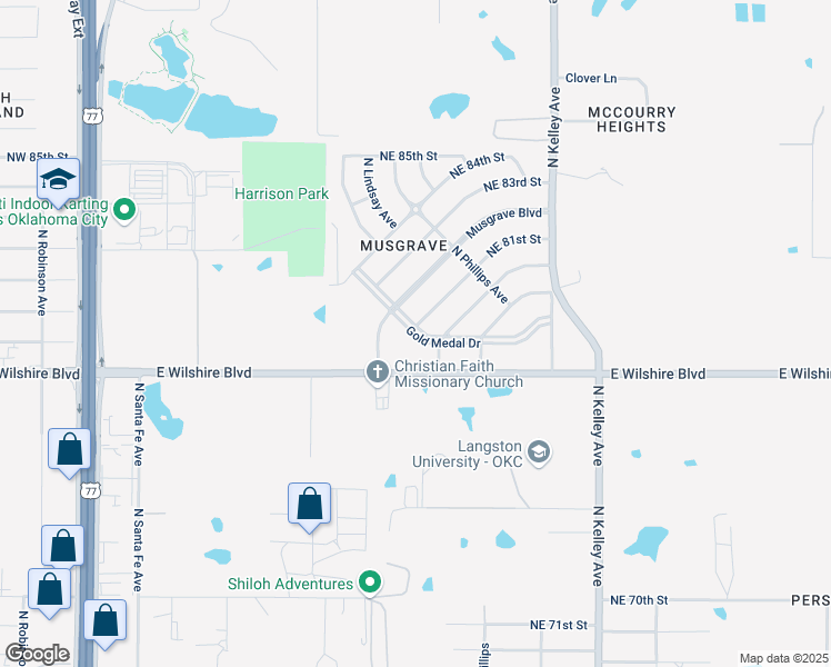 map of restaurants, bars, coffee shops, grocery stores, and more near 700 Musgrave Boulevard in Oklahoma City