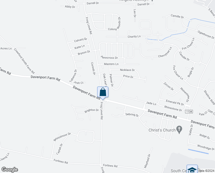 map of restaurants, bars, coffee shops, grocery stores, and more near 3808 Palmer Drive in Greenville