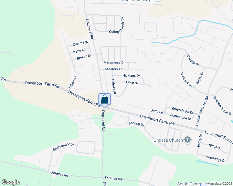 map of restaurants, bars, coffee shops, grocery stores, and more near 3913A Palmer Drive in Greenville