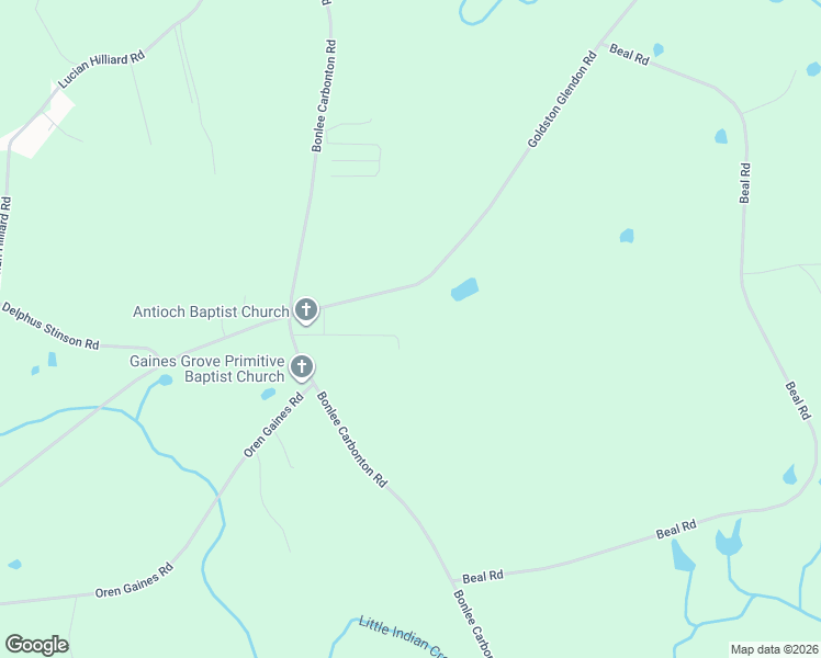 map of restaurants, bars, coffee shops, grocery stores, and more near 4775 Goldston Glendon Road in Goldston