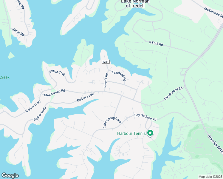 map of restaurants, bars, coffee shops, grocery stores, and more near 266 Chuckwood Road in Mooresville