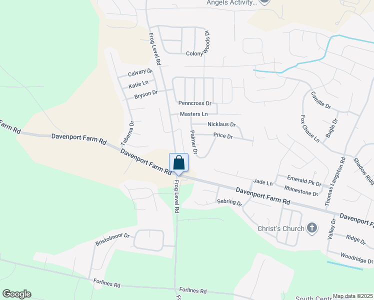 map of restaurants, bars, coffee shops, grocery stores, and more near 3808 Palmer Drive in Greenville