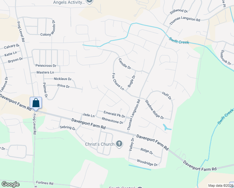 map of restaurants, bars, coffee shops, grocery stores, and more near 663 Fox Chase Lane in Winterville