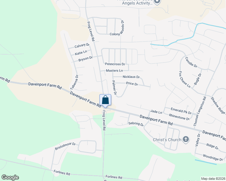 map of restaurants, bars, coffee shops, grocery stores, and more near 3808 Palmer Drive in Greenville
