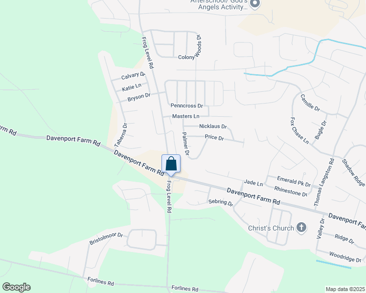 map of restaurants, bars, coffee shops, grocery stores, and more near 3808 Palmer Drive in Greenville