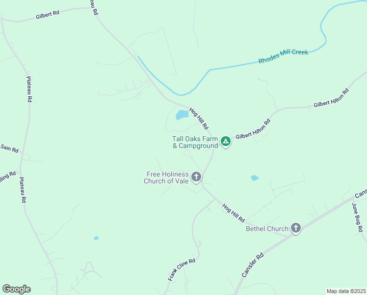map of restaurants, bars, coffee shops, grocery stores, and more near 3377 Hog Hill Road in Vale