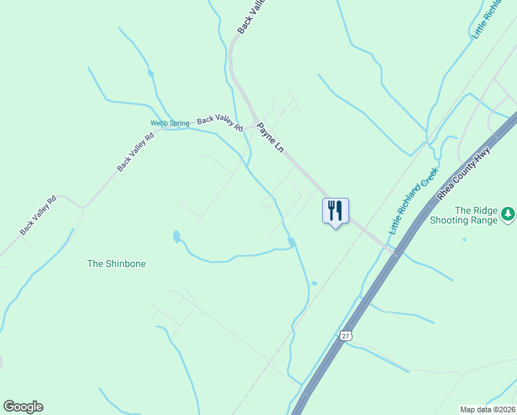 map of restaurants, bars, coffee shops, grocery stores, and more near 299 Norman Lane in Evensville