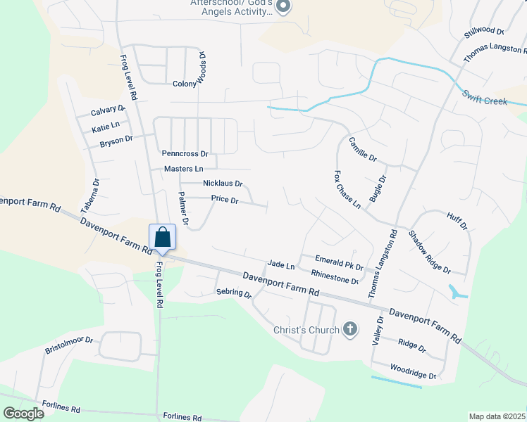 map of restaurants, bars, coffee shops, grocery stores, and more near 1304 Price Drive in Greenville