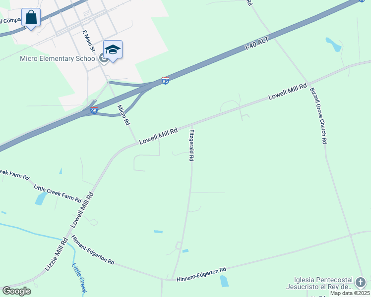 map of restaurants, bars, coffee shops, grocery stores, and more near 144 Fitzgerald Road in Selma