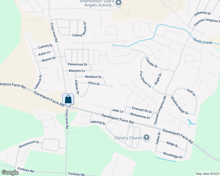 map of restaurants, bars, coffee shops, grocery stores, and more near 1304 Price Drive in Greenville