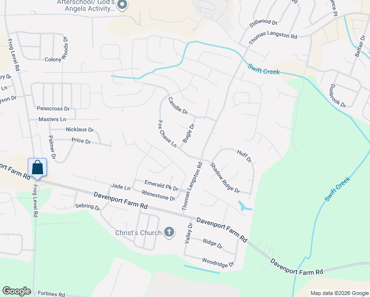 map of restaurants, bars, coffee shops, grocery stores, and more near 640 Fox Chase Lane in Winterville