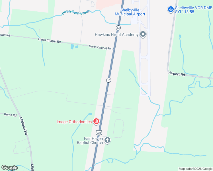 map of restaurants, bars, coffee shops, grocery stores, and more near 2764 U.S. 231 in Shelbyville