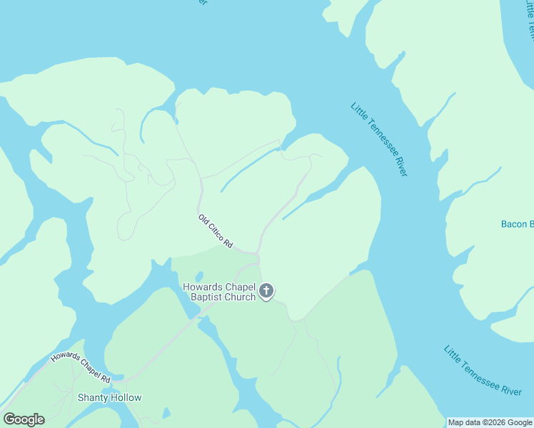 map of restaurants, bars, coffee shops, grocery stores, and more near 261 Old Citico Road in Vonore