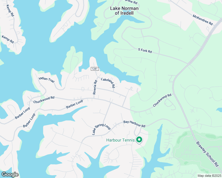 map of restaurants, bars, coffee shops, grocery stores, and more near Riveria Road in Iredell County