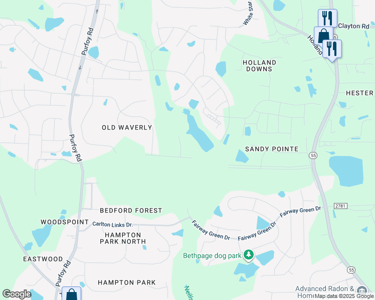 map of restaurants, bars, coffee shops, grocery stores, and more near 3804 Barberry Lake Court in Fuquay Varina
