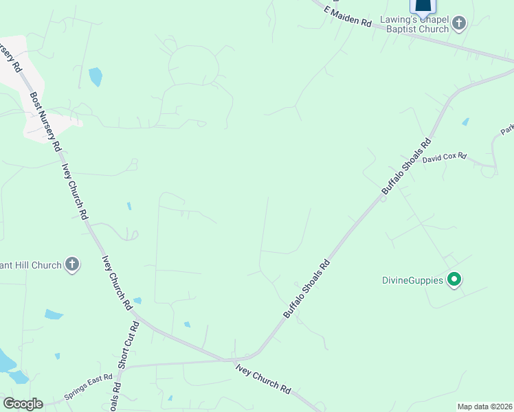 map of restaurants, bars, coffee shops, grocery stores, and more near 4194 Blair Road in Maiden