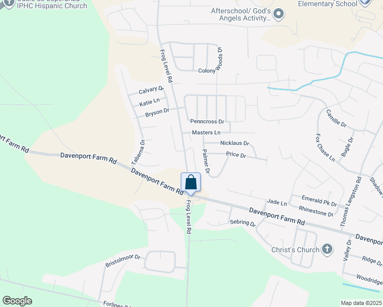 map of restaurants, bars, coffee shops, grocery stores, and more near 3824 Frog Level Road in Greenville