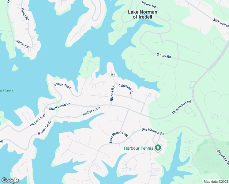 map of restaurants, bars, coffee shops, grocery stores, and more near 136 Harbor Pine Road in Mooresville
