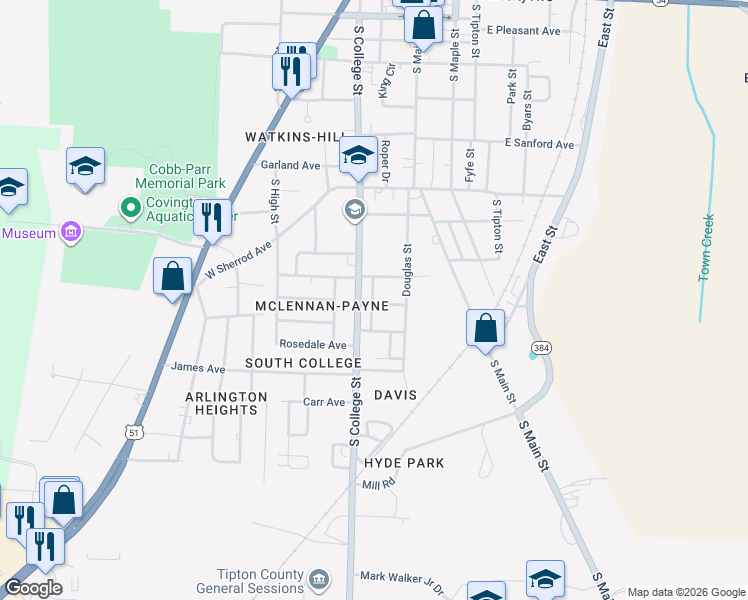 map of restaurants, bars, coffee shops, grocery stores, and more near 216 Warring Avenue in Covington