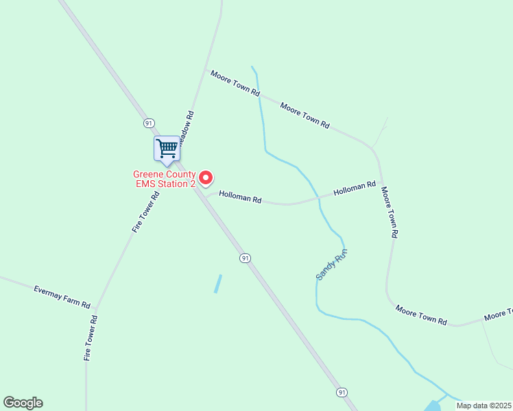 map of restaurants, bars, coffee shops, grocery stores, and more near 204 Holloman Road in Walstonburg