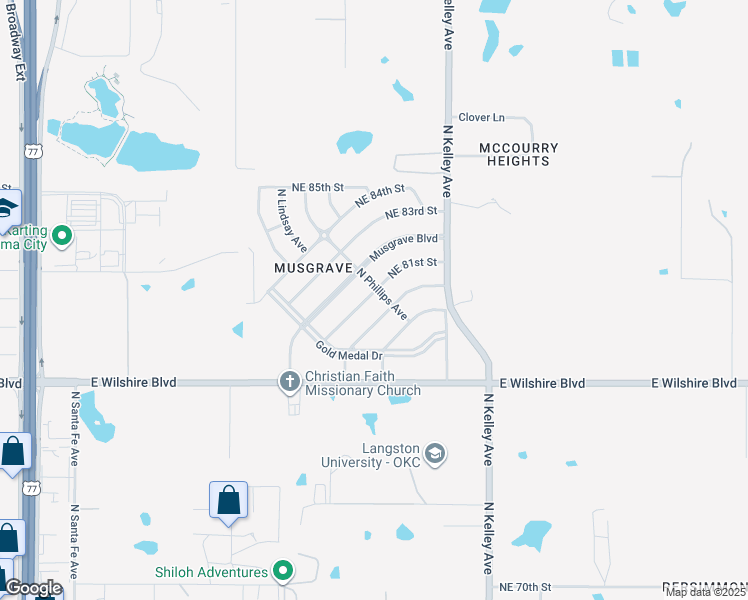 map of restaurants, bars, coffee shops, grocery stores, and more near 804 Northeast 81st Street in Oklahoma City