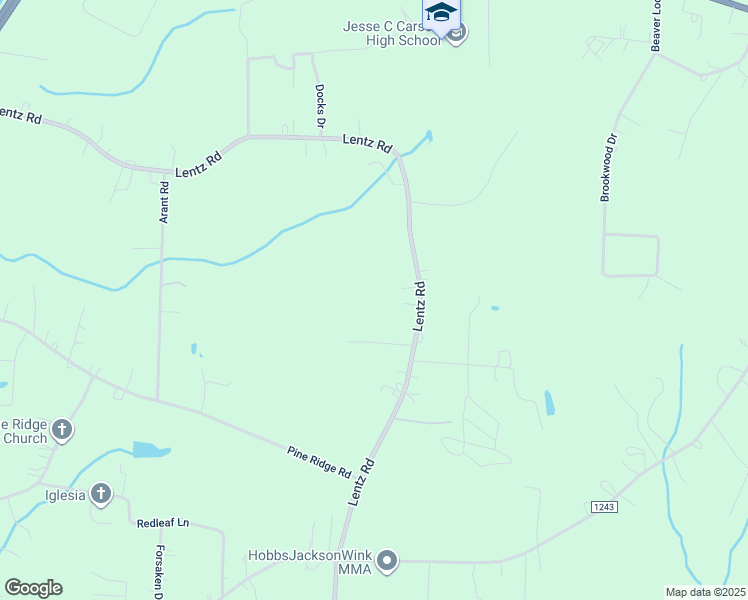 map of restaurants, bars, coffee shops, grocery stores, and more near 2215 Lentz Rd in China Grove