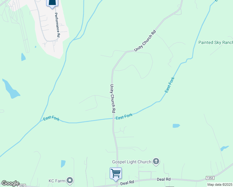 map of restaurants, bars, coffee shops, grocery stores, and more near 9470 Unity Church Road in Mooresville