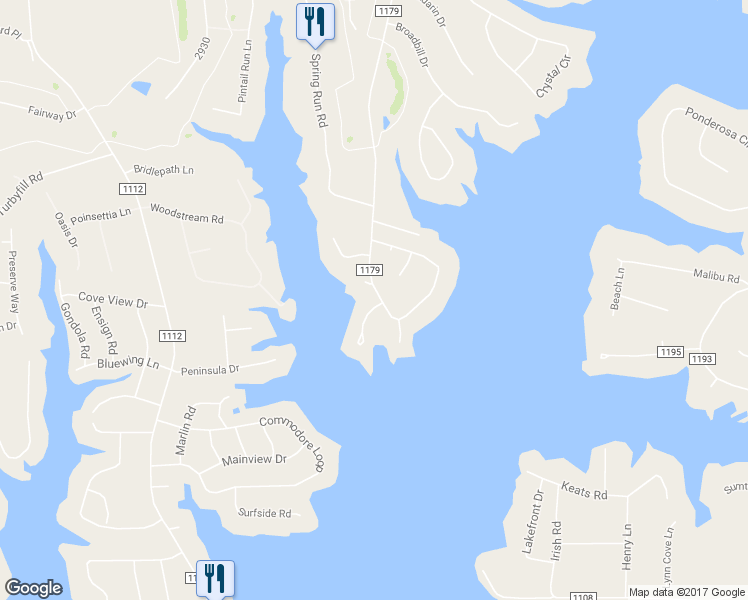 map of restaurants, bars, coffee shops, grocery stores, and more near 104 Kelly Cove Court in Mooresville