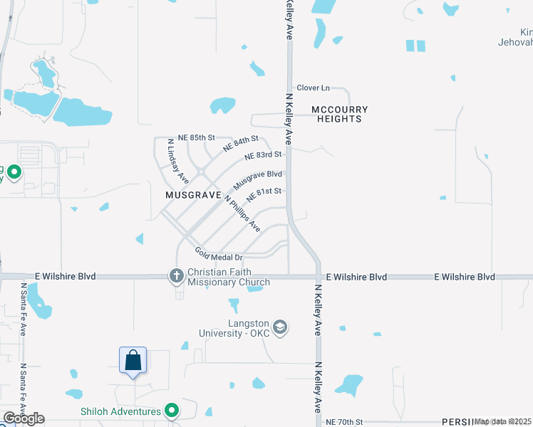 map of restaurants, bars, coffee shops, grocery stores, and more near 816 Northeast Katherine Place in Oklahoma City