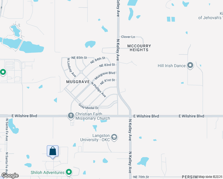 map of restaurants, bars, coffee shops, grocery stores, and more near 909 Northeast Katherine Place in Oklahoma City