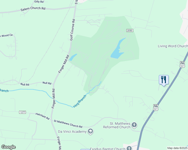 map of restaurants, bars, coffee shops, grocery stores, and more near Glenn Oaks Drive in Lincoln County