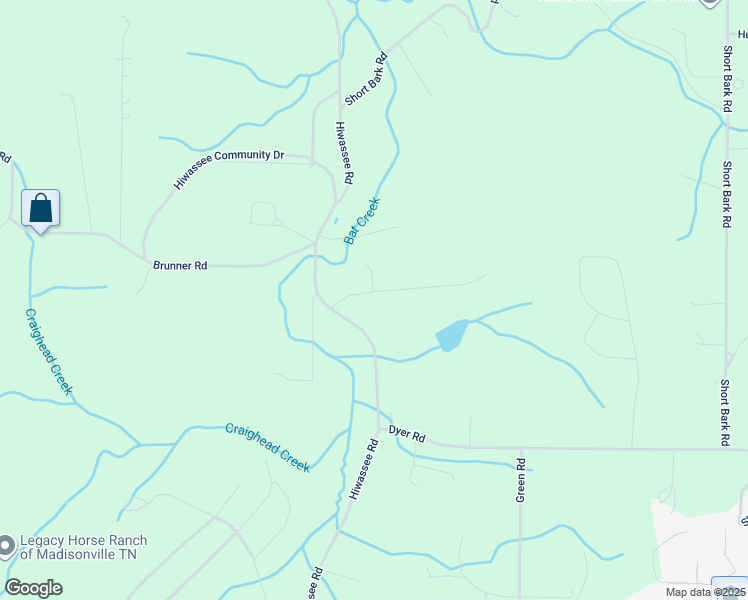 map of restaurants, bars, coffee shops, grocery stores, and more near 120 Creekwood Drive in Madisonville