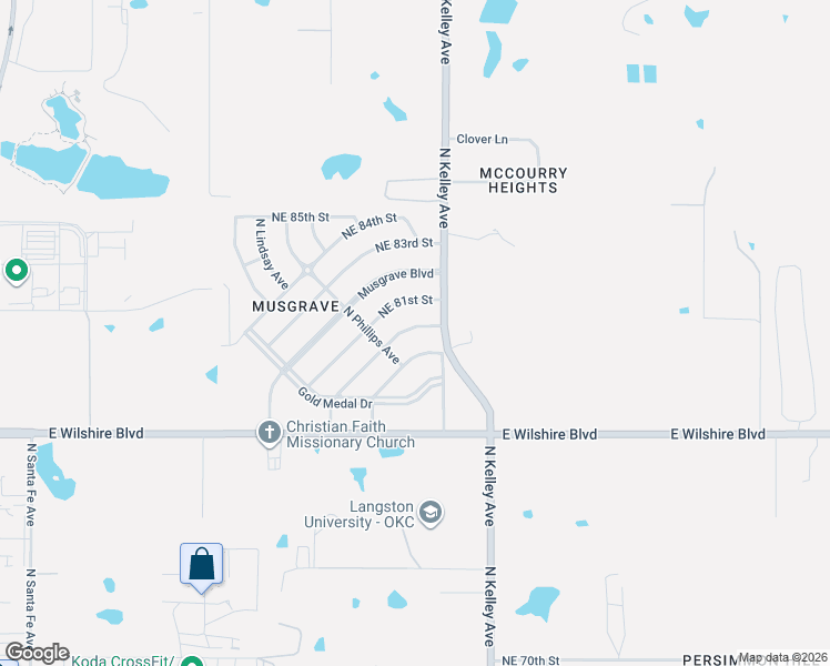 map of restaurants, bars, coffee shops, grocery stores, and more near 909 Northeast Katherine Place in Oklahoma City