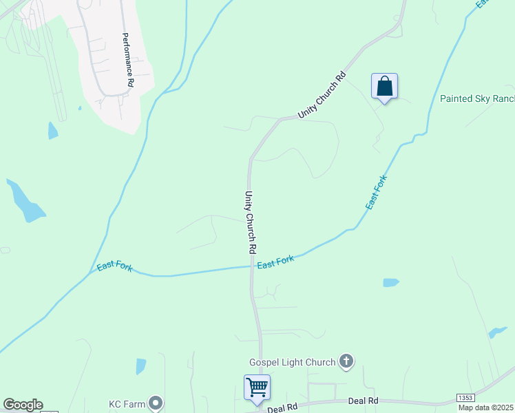 map of restaurants, bars, coffee shops, grocery stores, and more near 9470 Unity Church Road in Mooresville