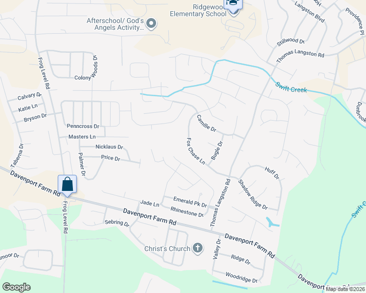 map of restaurants, bars, coffee shops, grocery stores, and more near 709 Fox Chase Lane in Winterville