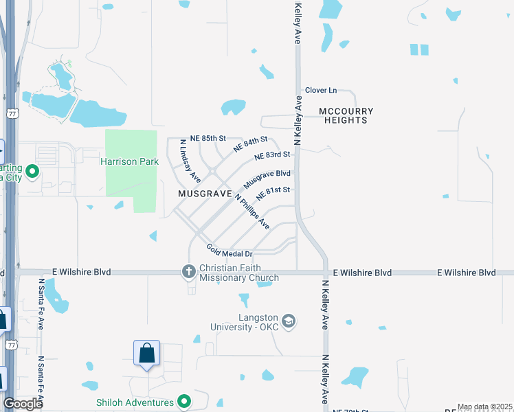 map of restaurants, bars, coffee shops, grocery stores, and more near 804 Northeast 81st Street in Oklahoma City
