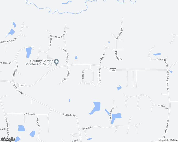 map of restaurants, bars, coffee shops, grocery stores, and more near 486 Rosa Circle in Johnston County
