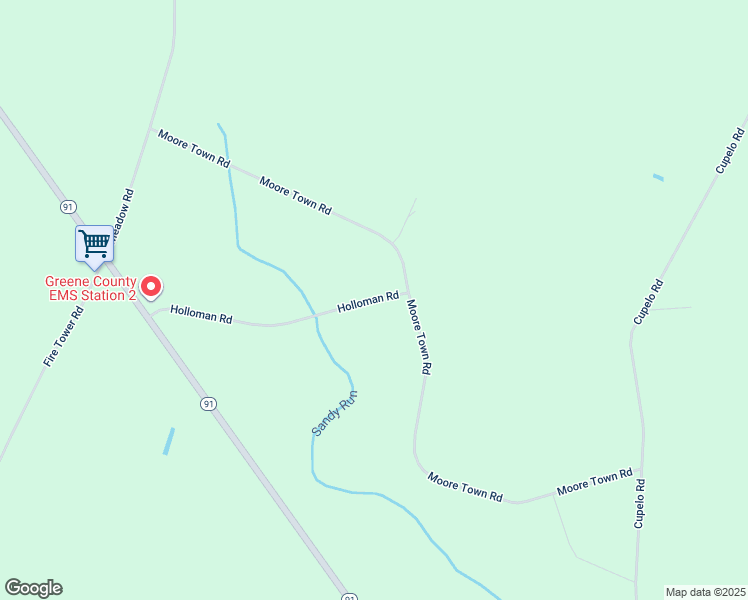map of restaurants, bars, coffee shops, grocery stores, and more near 570 Holloman Road in Walstonburg