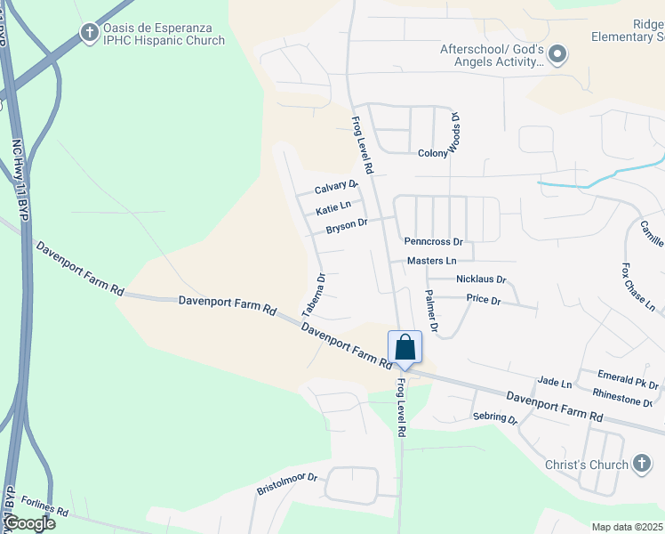 map of restaurants, bars, coffee shops, grocery stores, and more near 1108 Hayley Court in Greenville