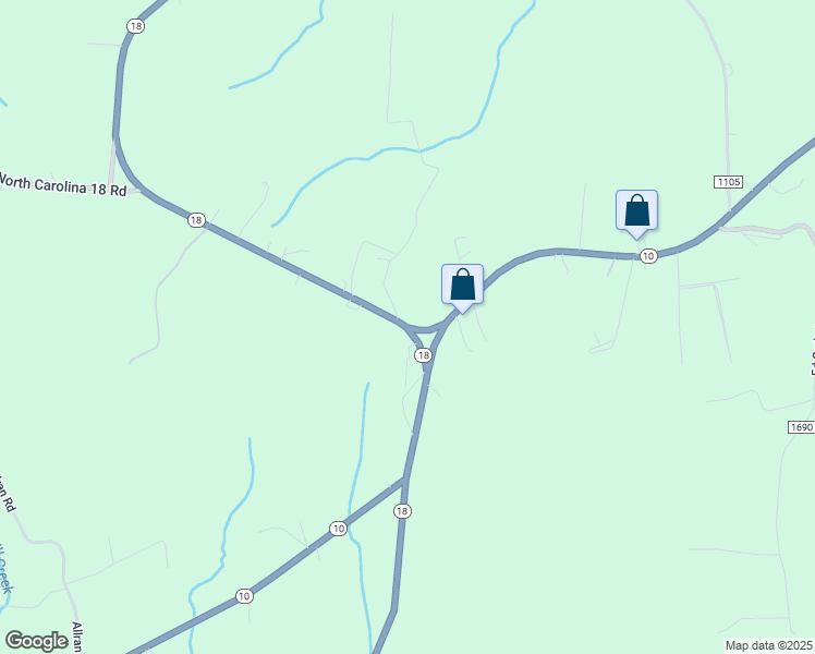 map of restaurants, bars, coffee shops, grocery stores, and more near 773 North Carolina 18 in Vale