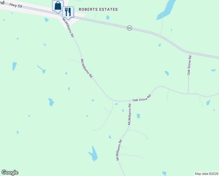 map of restaurants, bars, coffee shops, grocery stores, and more near 754 McWilliams Road in Covington